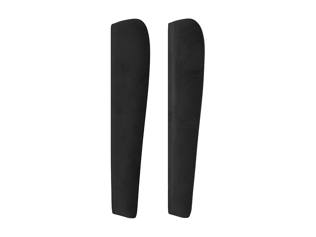 Kopfteil,Bettkopfteil mit Ohren Schwarz 83x23x118/128 cm Samt -gkd95009