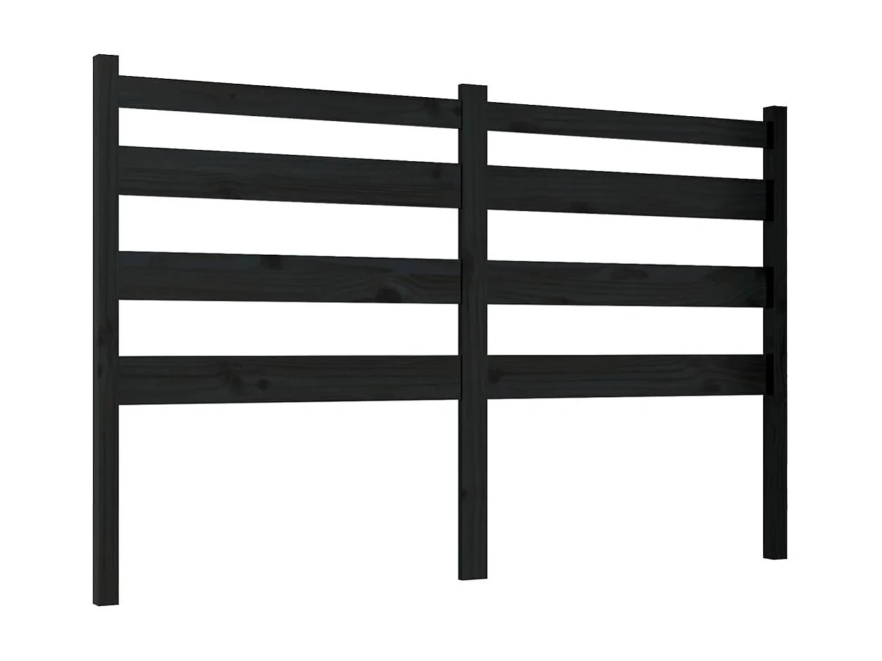 Hoofdbord 166x4x100 cm massief grenenhout zwart NL985024