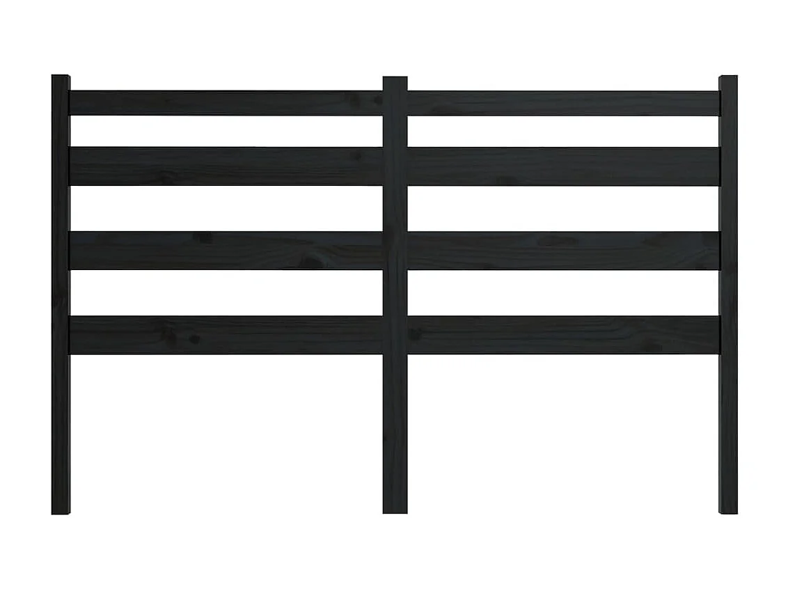 Hoofdbord 166x4x100 cm massief grenenhout zwart NL985024