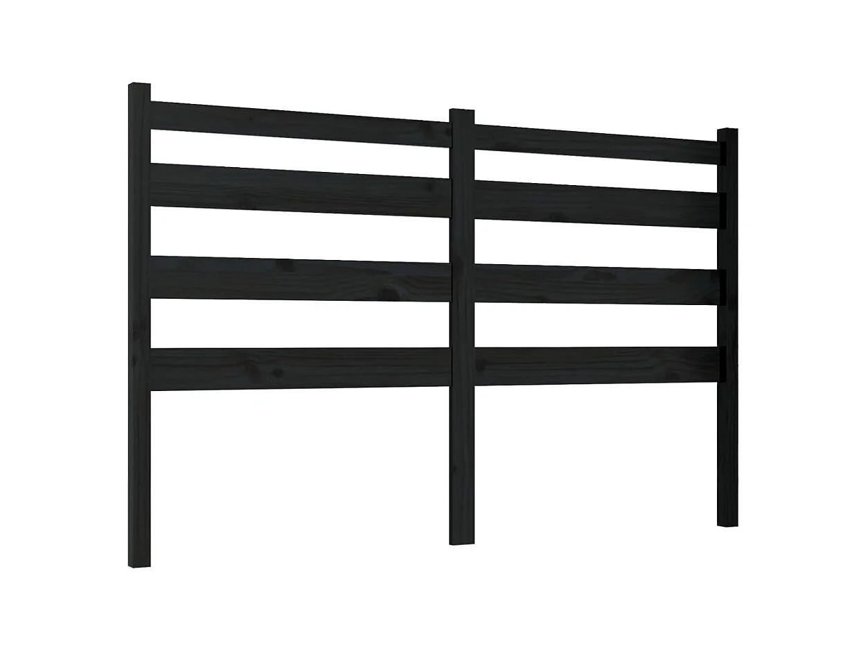Tête de lit Noir 166x4x100 cm Bois massif de pin POI50494 BonneVie Meuble