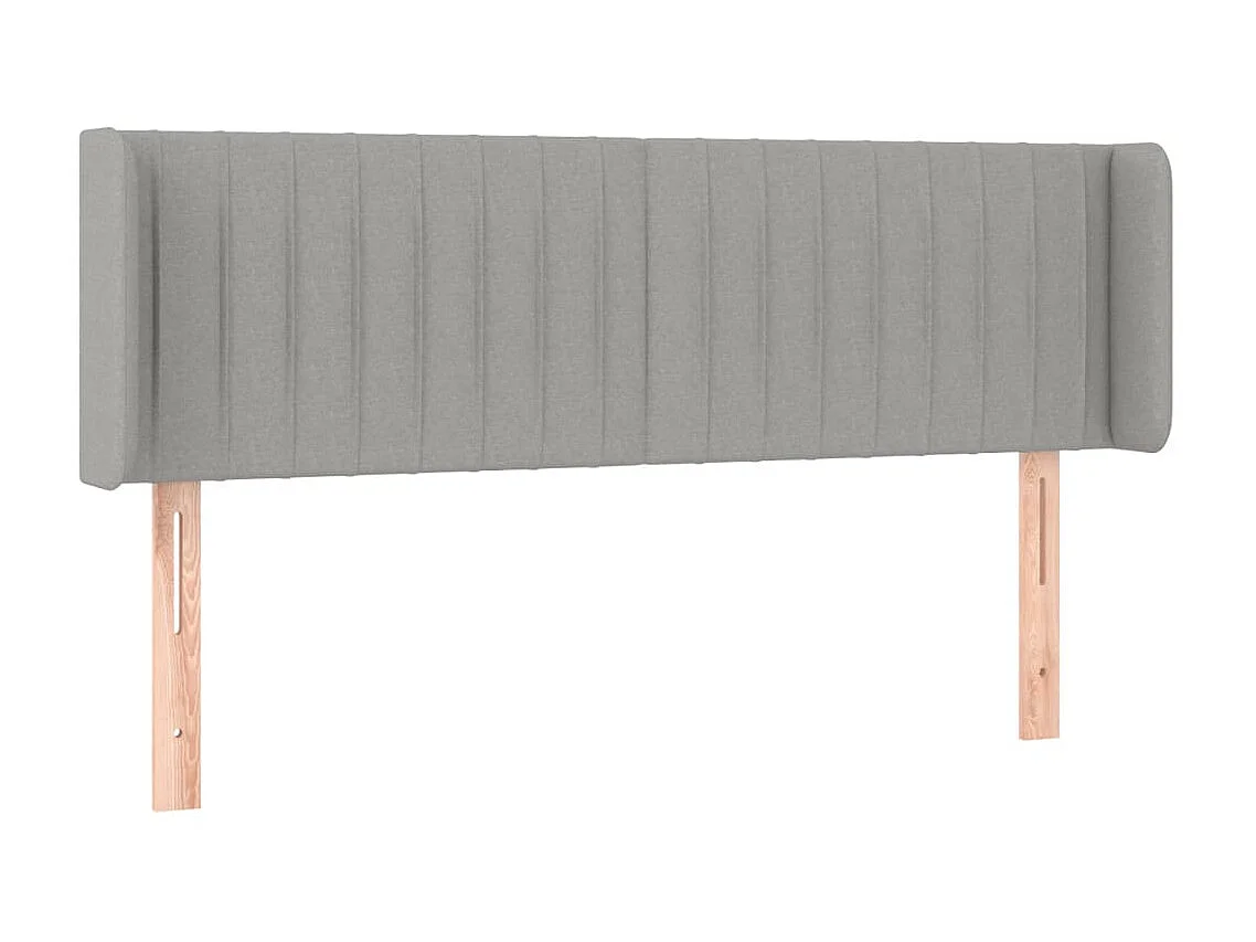 Tête de lit à LED Gris clair 147x16x78/88 cm Tissu POI21561 BonneVie Meuble