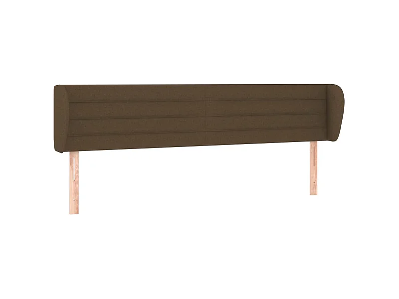 Tête de lit avec oreilles Marron foncé 163x23x78/88 cm Tissu POI75901 BonneVie Meuble