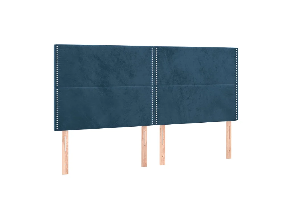 Têtes de lit 4 pcs Bleu foncé 100x5x78/88 cm Velours POI53986 BonneVie Meuble