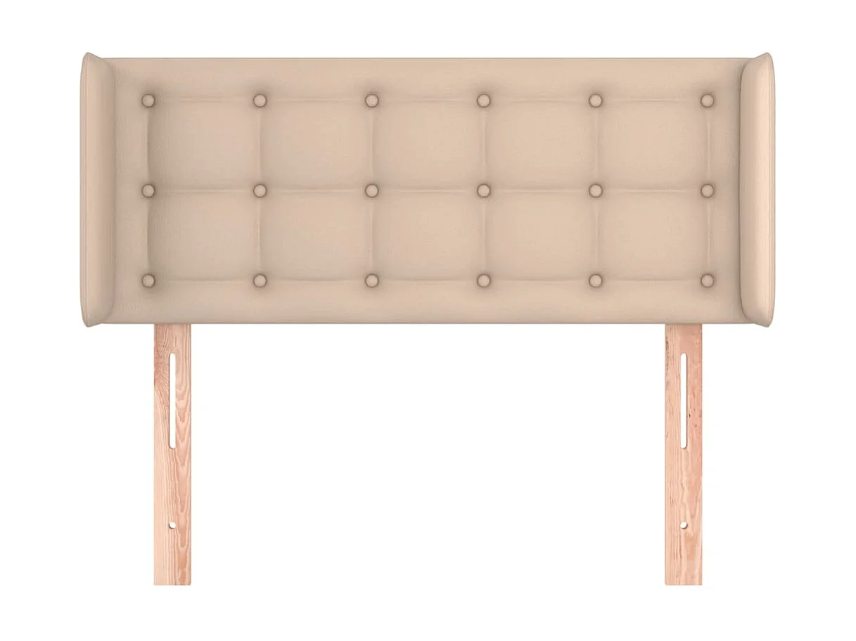 Kopfteil,Bettkopfteil mit Ohren Cappuccino-Braun 93x16x78/88 cm Kunstleder -gkd323564