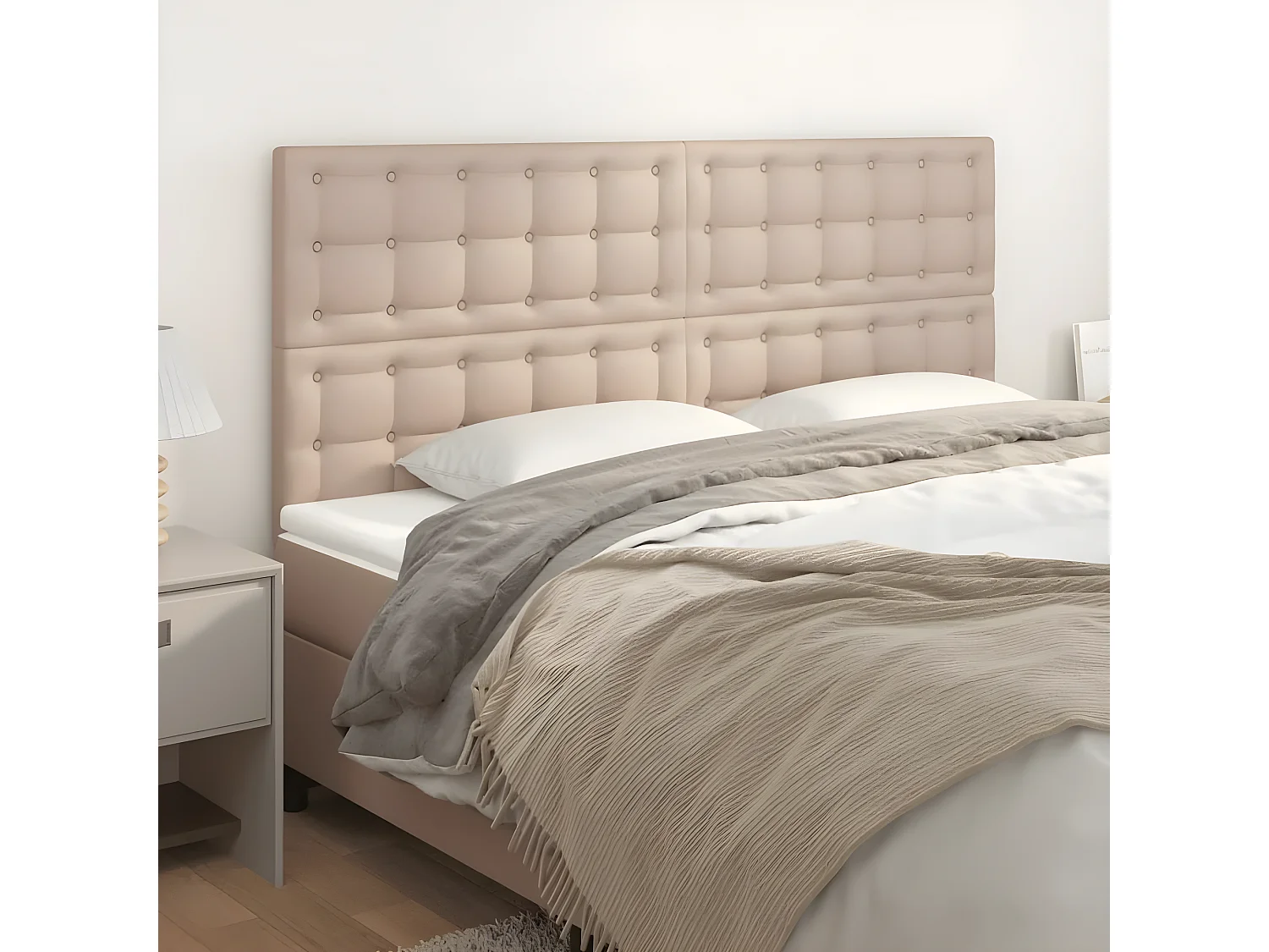 4 Pz Testiere Cappuccino 80x5x78/88 cm in Similpelle CFW544913