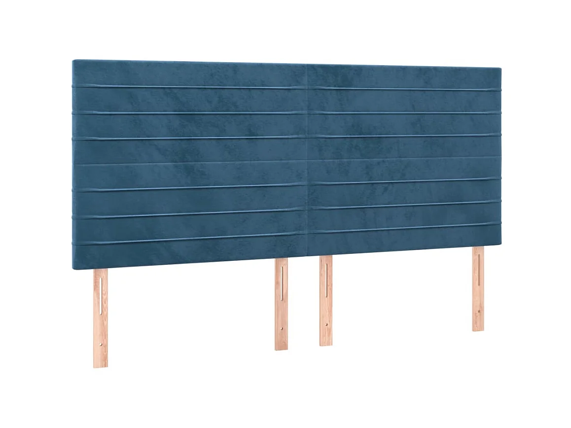 Têtes de lit 4 pcs Bleu foncé 90x5x78/88 cm Velours POI14408 BonneVie Meuble