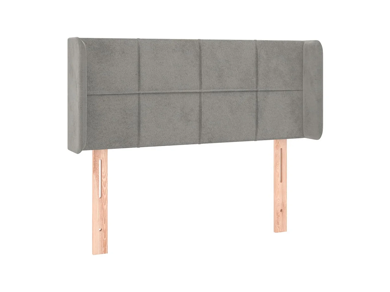 Tête de lit avec oreilles Gris clair 83x16x78/88 cm Velours POI15498 BonneVie Meuble