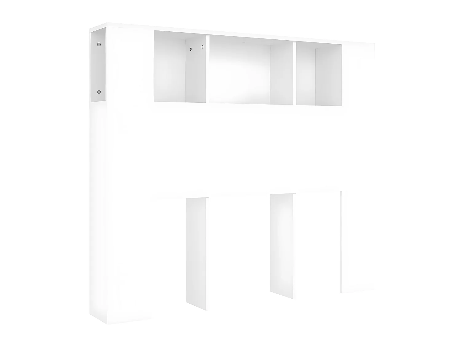 Testiera | Testata del letto con Scomparti Bianca 120x18,5x102,5 cm