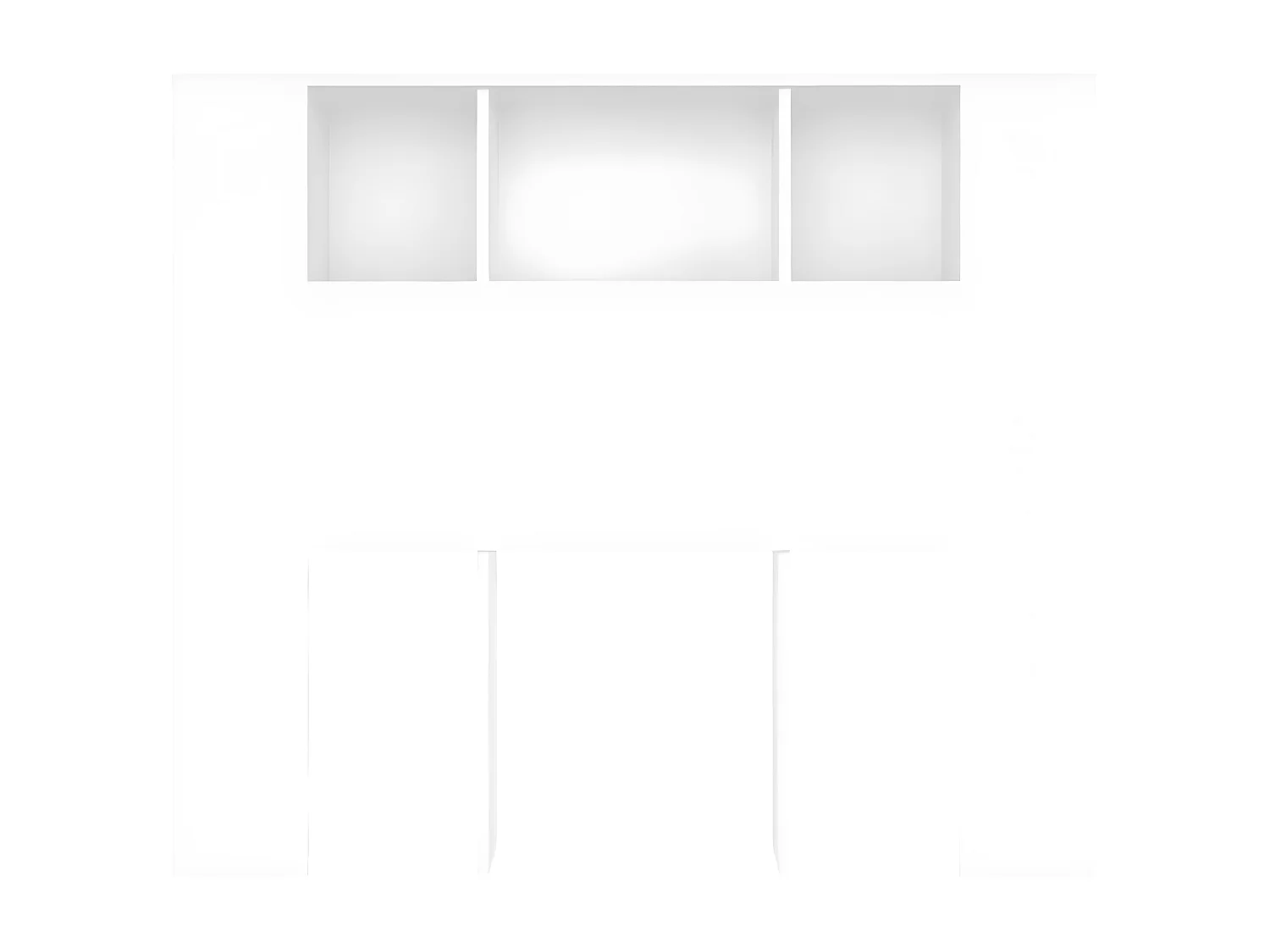 Armoire de tête de lit blanc 120x18,5x102,5 cm POI92223 BonneVie Meuble