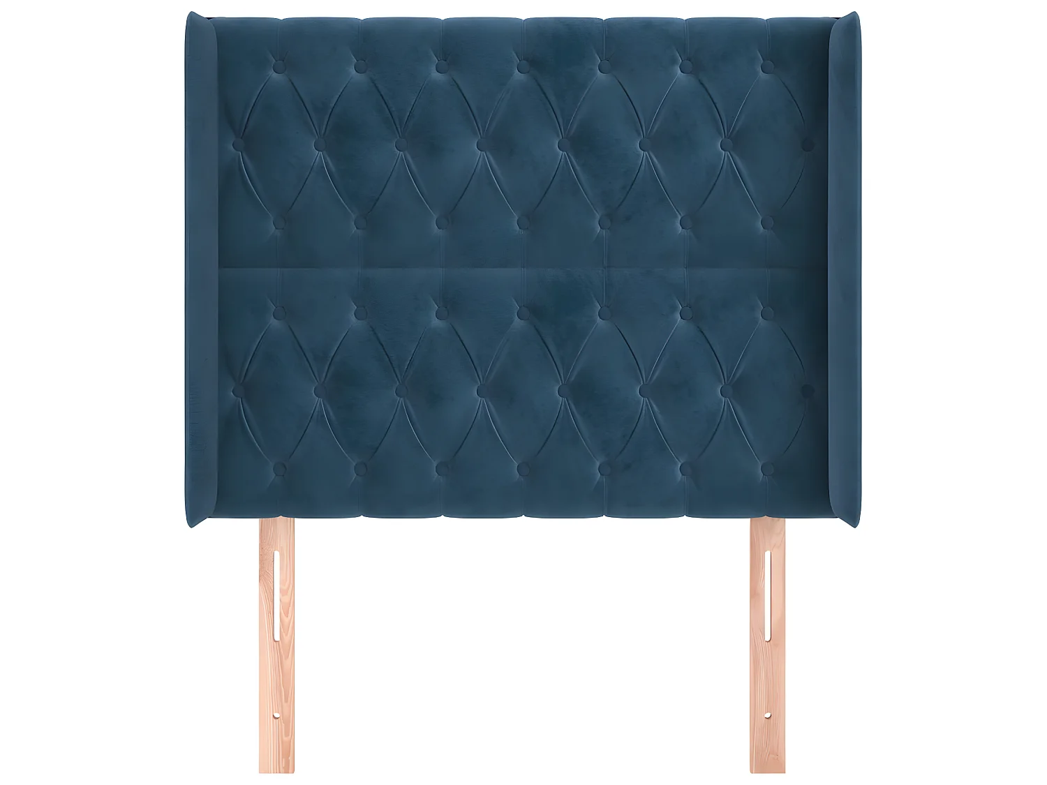 Tête de lit avec oreilles Bleu foncé 93x16x118/128 cm Velours POI77104 BonneVie Meuble
