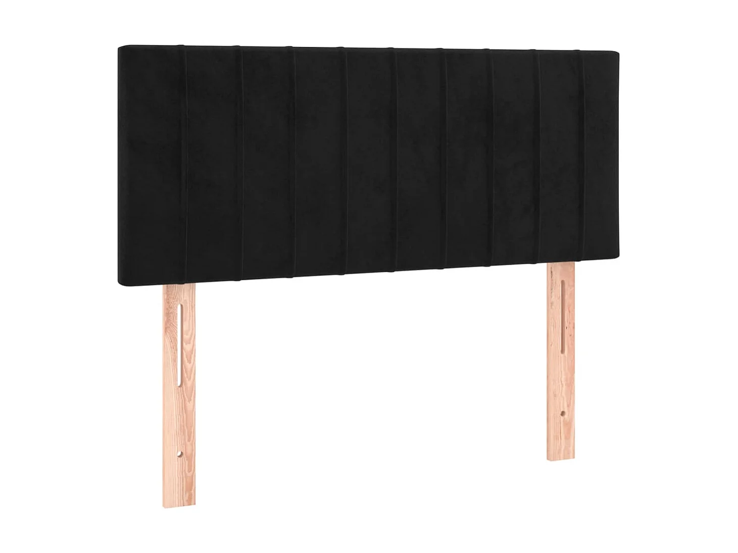 Cabecero de terciopelo negro 100x5x78/88 cm ES25512