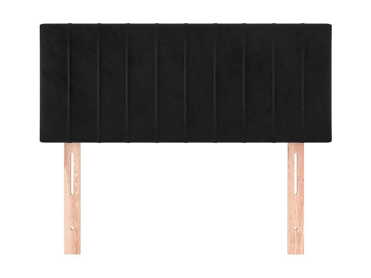 Cabecero de terciopelo negro 100x5x78/88 cm ES25512