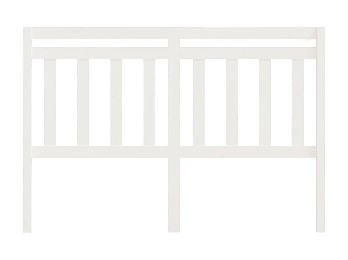Hoofdbord 146x4x100 cm massief grenenhout wit NL946892