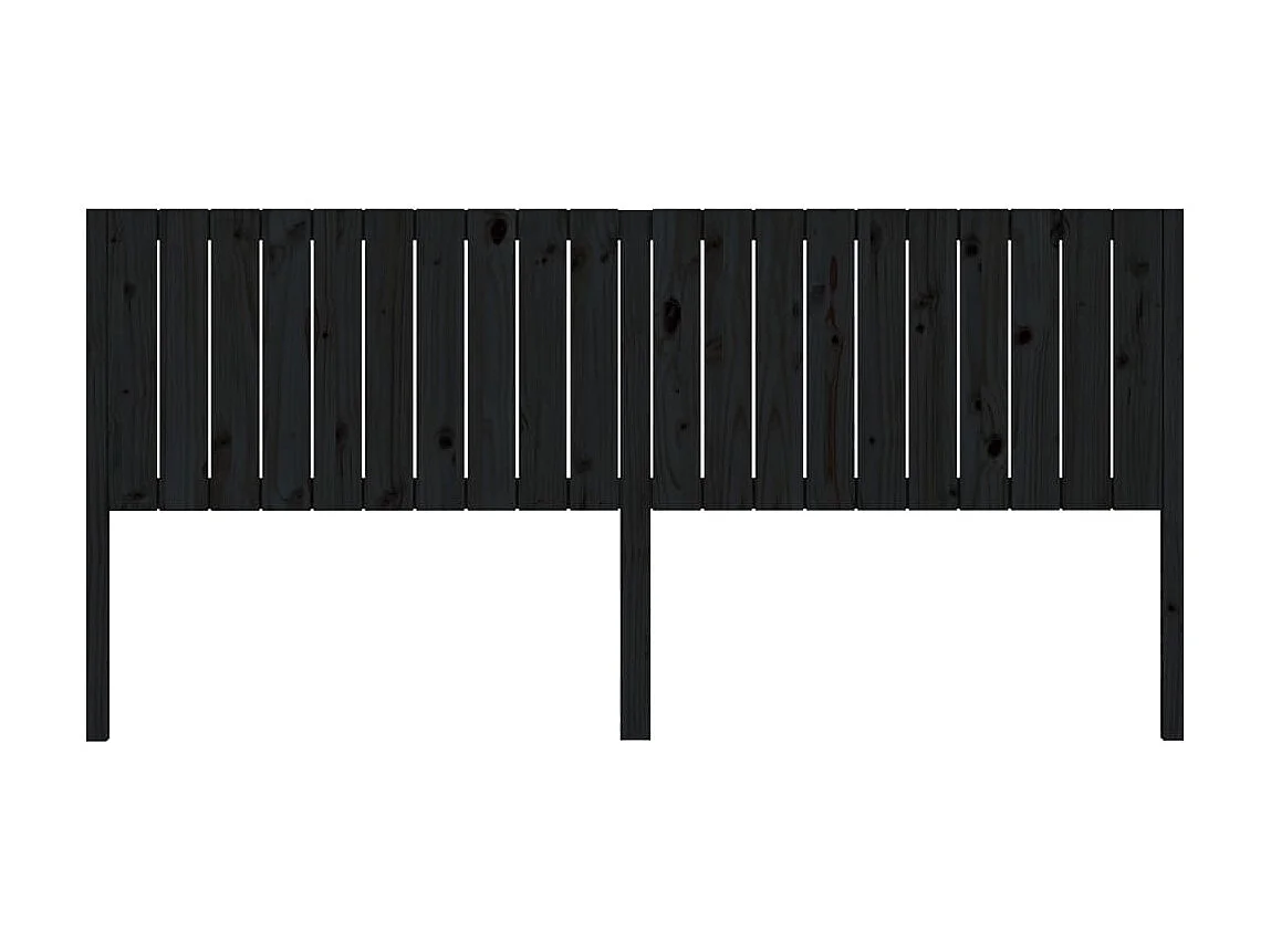 Cabecero de cama madera maciza de pino negro 205,5x4x100 cm ES95338