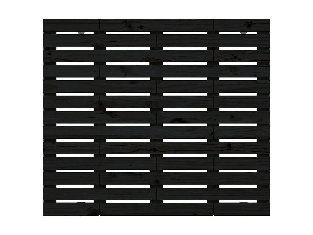 Tête de lit murale Noir 126x3x91,5 cm Bois massif de pin POI85736 BonneVie Meuble