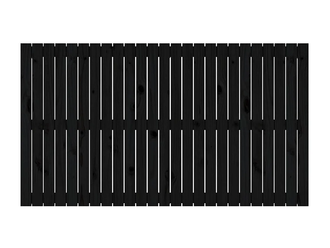Tête de lit murale Noir 159,5x3x90 cm Bois massif de pin POI15324 BonneVie Meuble