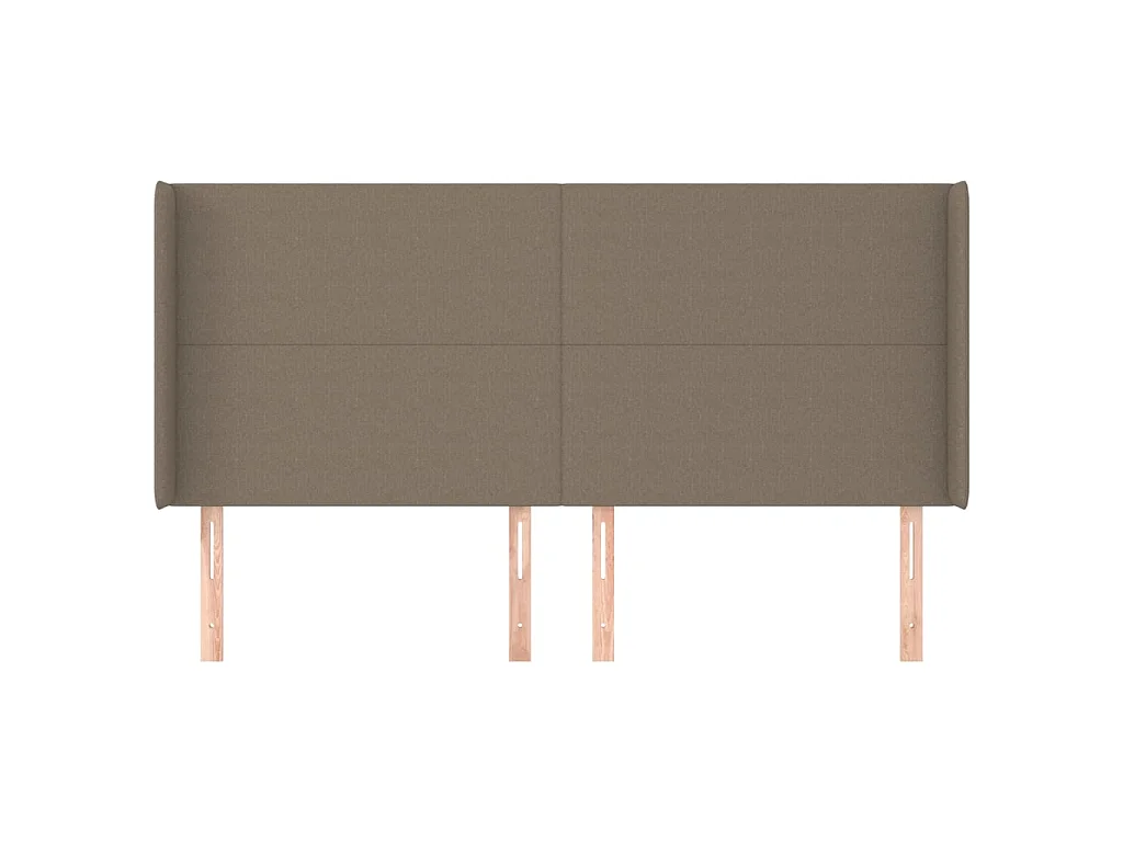 Kopfteil,Bettkopfteil mit Ohren Taupe 163x16x118/128 cm Stoff -gkd653383