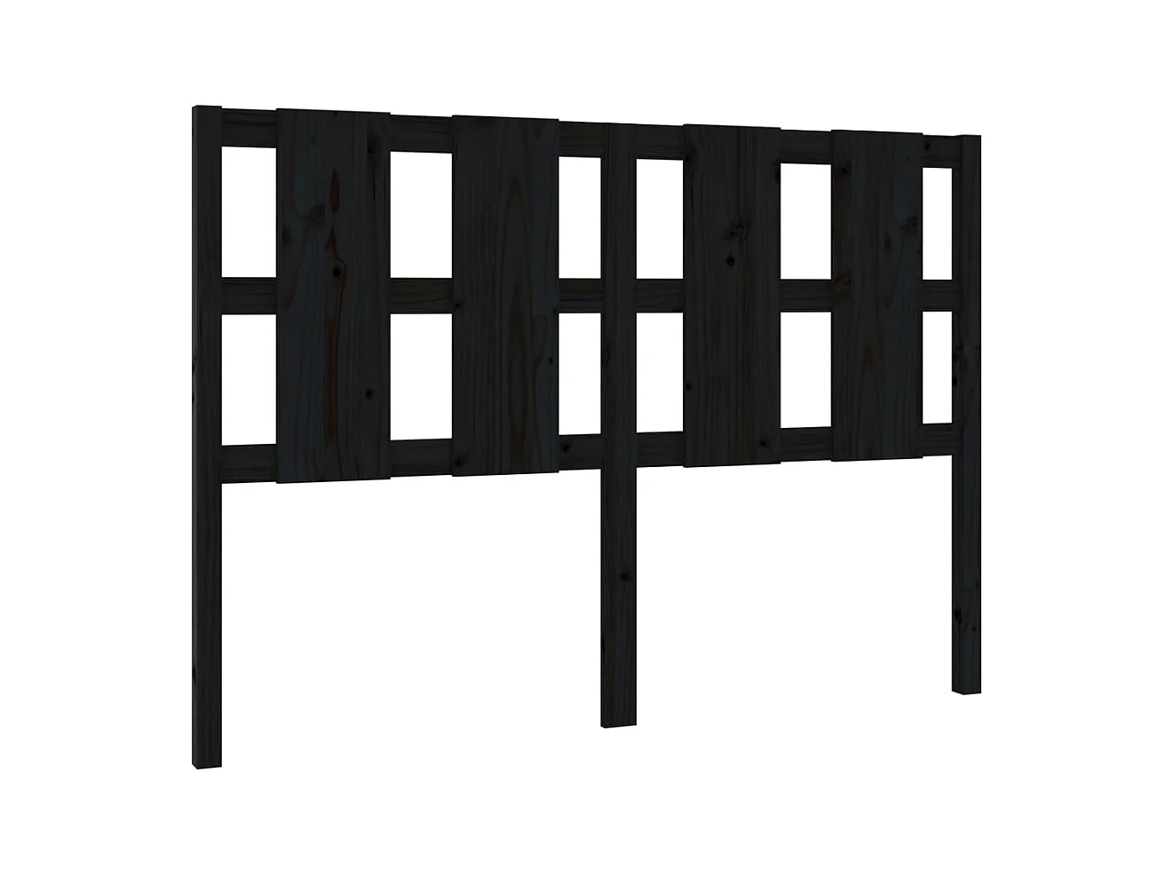 Testiera | Testata del letto per Letto Nera 125,5x4x100cm in Legno Massello di Pino