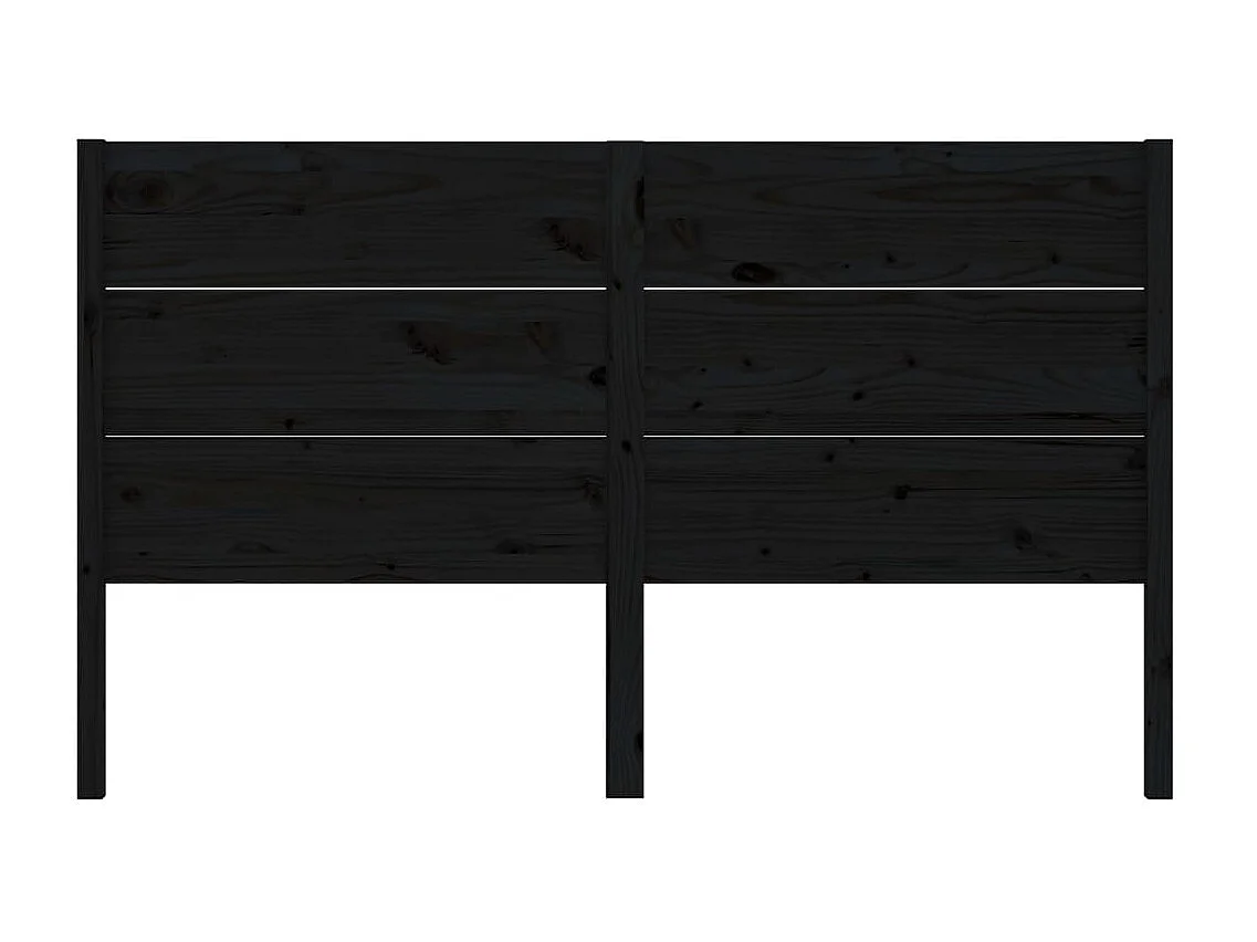 Cabeceira de cama 206x4x100 cm pinho maciço preto PT837433