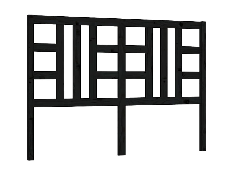 Testiera | Testata del letto per Letto Nera 126x4x100 cm in Legno Massello di Pino