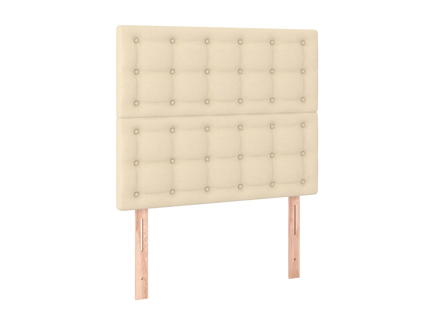 Testiera | Testata del letto a LED Crema 100x5x118/128 cm in Tessuto