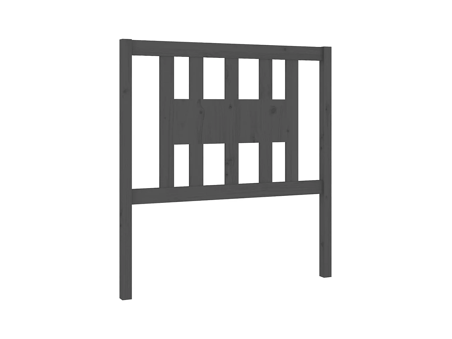Testiera | Testata del letto per Letto Grigia 106x4x100cm in Legno Massello di Pino
