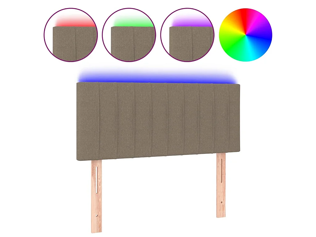 Tête de lit à LED Taupe 80x5x78/88 cm Tissu POI94180 BonneVie Meuble