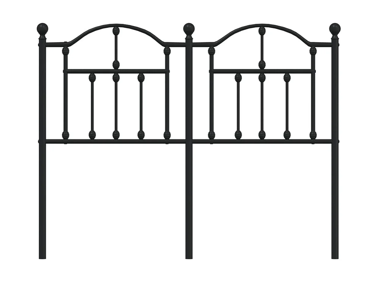 Tête de lit métal noir 120 cm POI80420 BonneVie Meuble