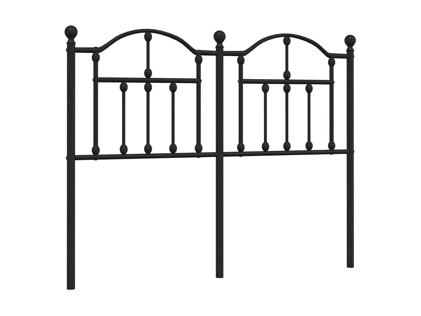 Tête de lit métal noir 120 cm POI80420 BonneVie Meuble