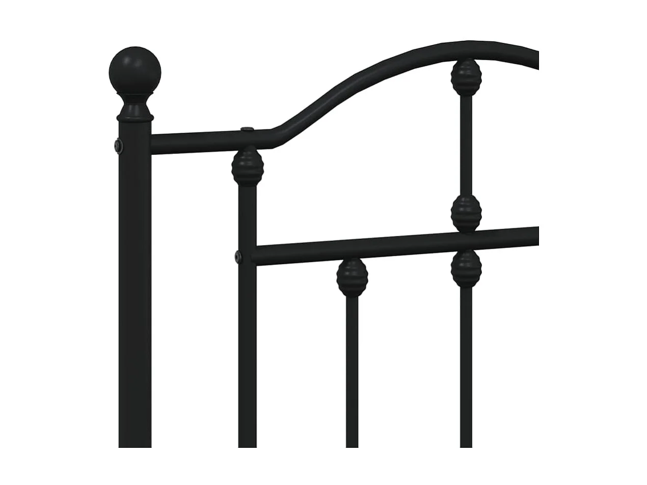 Tête de lit métal noir 120 cm POI80420 BonneVie Meuble