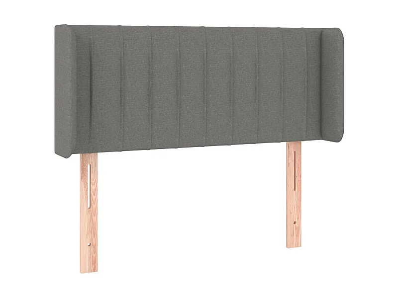 Tête de lit avec oreilles Gris foncé 83x16x78/88 cm Tissu POI31500 BonneVie Meuble