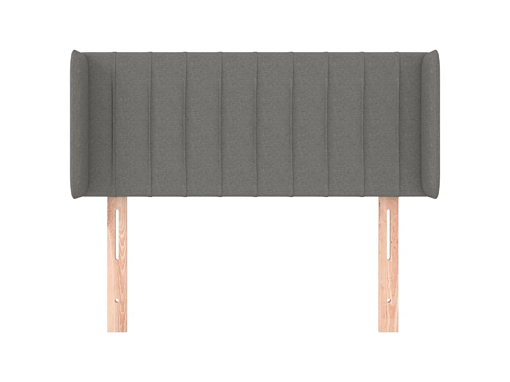Tête de lit avec oreilles Gris foncé 83x16x78/88 cm Tissu POI31500 BonneVie Meuble