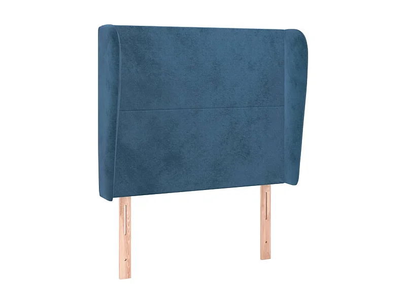 Hoofdbord met randen 103x23x118/128 cm fluweel donkerblauw NL703778