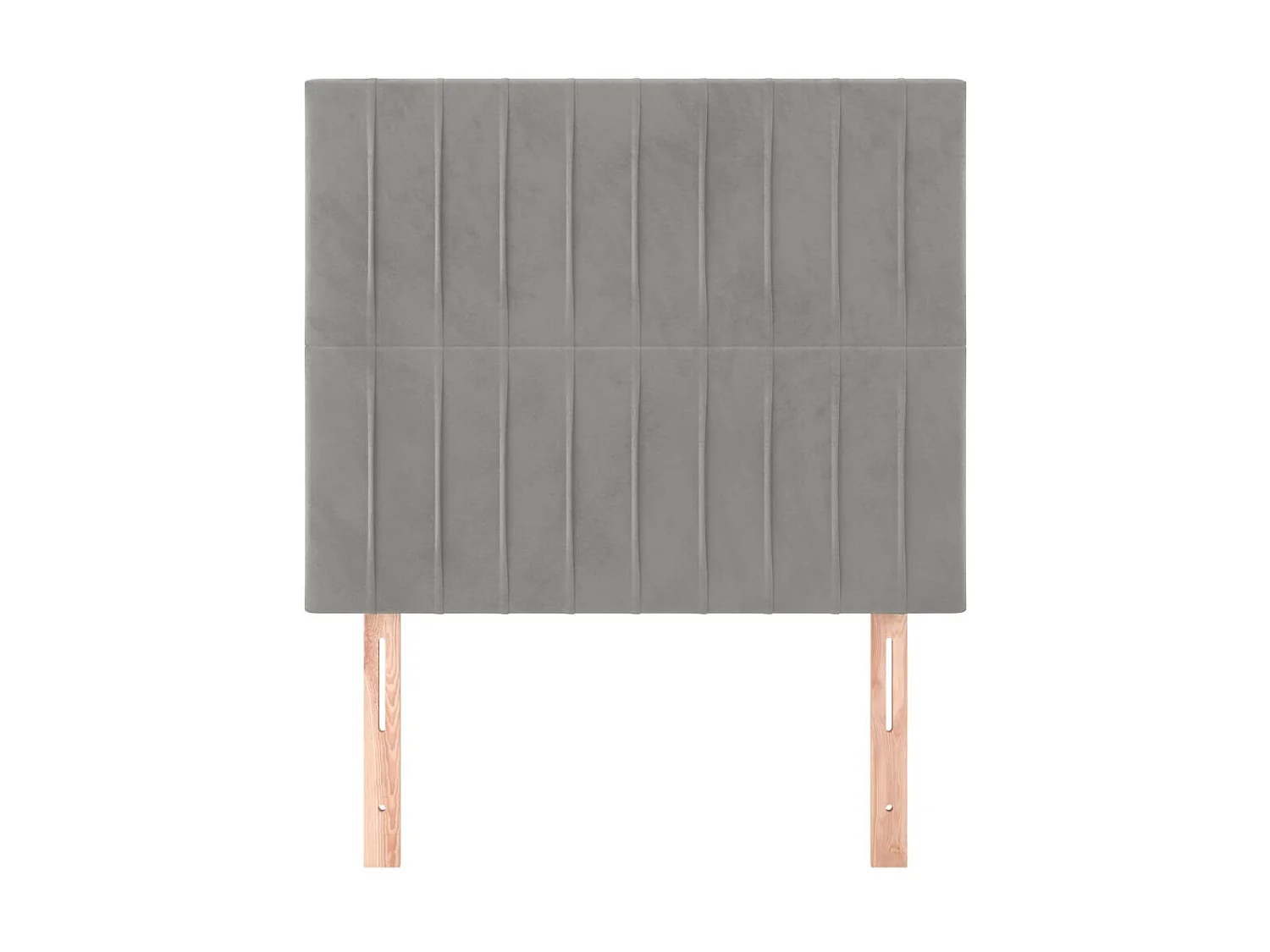 Têtes de lit 2 pcs Gris clair 80x5x78/88 cm Velours POI74395 BonneVie Meuble