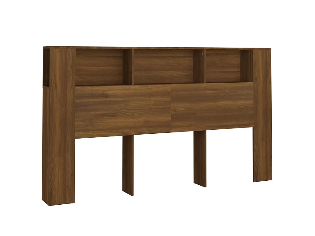 Armoire de tête de lit Chêne marron 180x18,5x104,5 cm POI52681 BonneVie Meuble