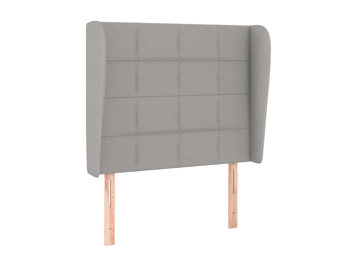 Kopfteil,Bettkopfteil mit Ohren Hellgrau 103x23x118/128 cm Stoff -gkd430749