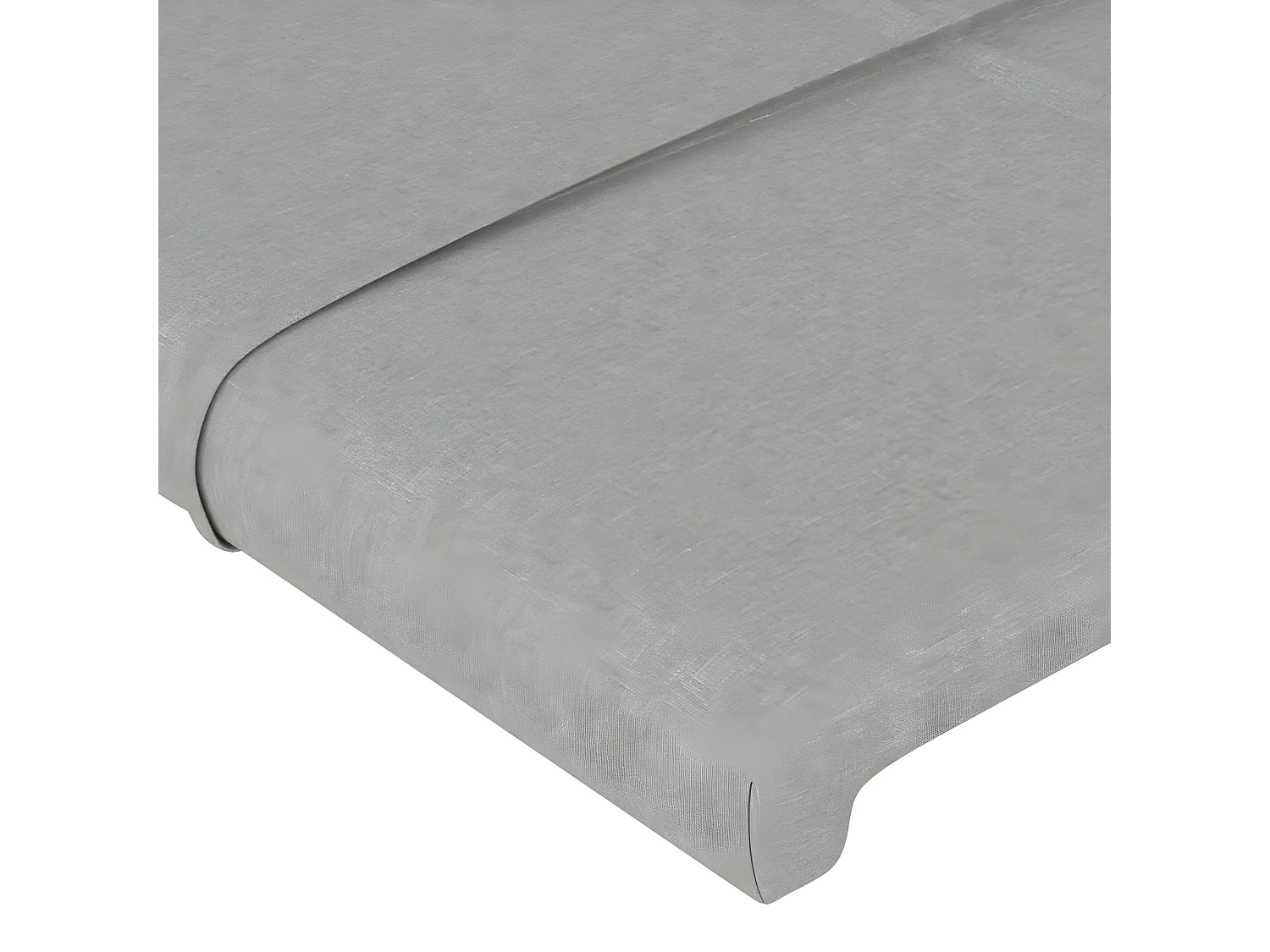 Kopfteil,Bettkopfteil mit Ohren Hellgrau 103x23x118/128 cm Stoff -gkd430749