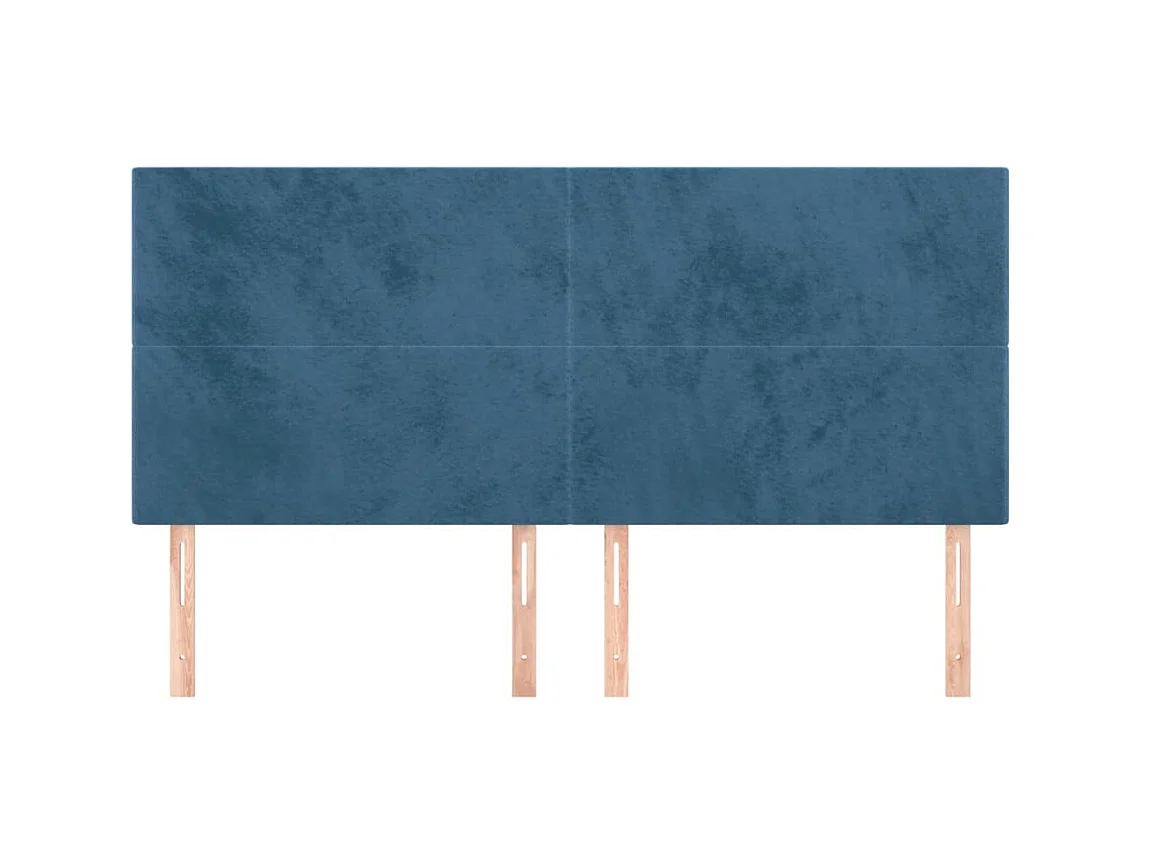 Kopfteil,Bettkopfteile 4 Stk. Dunkelblau 90x5x78/88 cm Samt -gkd528522