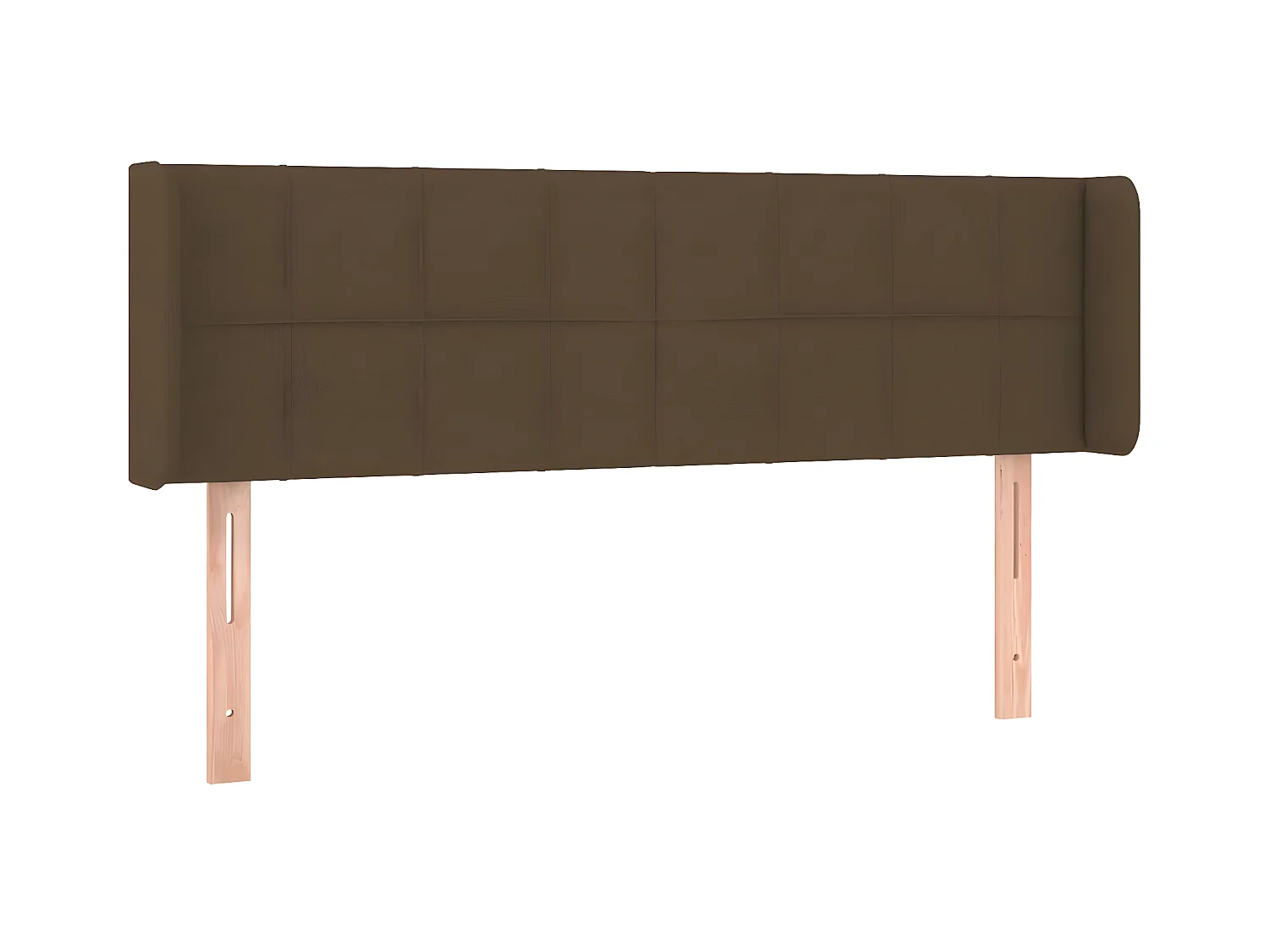 Tête de lit avec oreilles Marron Foncé 147x16x78/88 cm Tissu POI43440 BonneVie Meuble