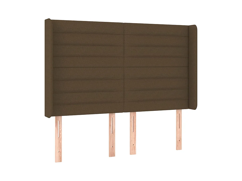 Testiera | Testata del letto ad Orecchio MarroneScuro147x16x118/128cm inTessuto