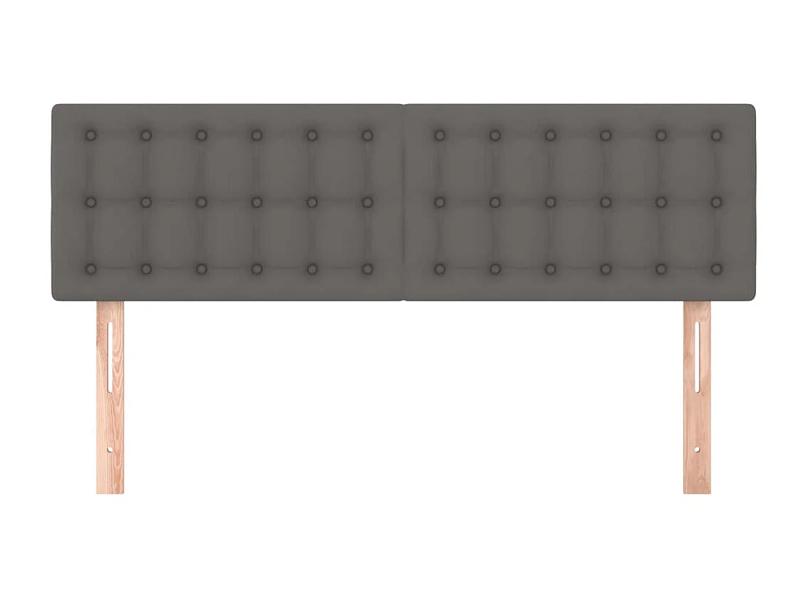 Têtes de lit 2 pcs Gris 72x5x78/88 cm Similicuir POI33411 BonneVie Meuble