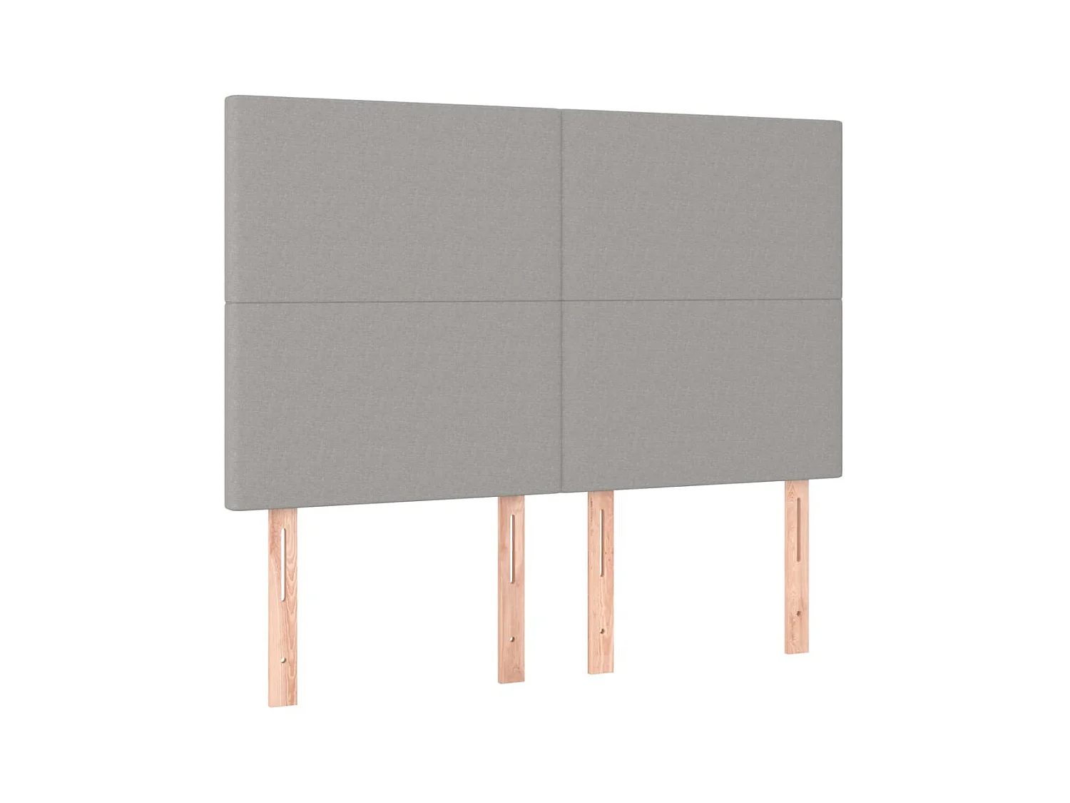 4 pcs Têtes de lit Gris clair 72x5x78/88 cm Tissu POI88649 BonneVie Meuble