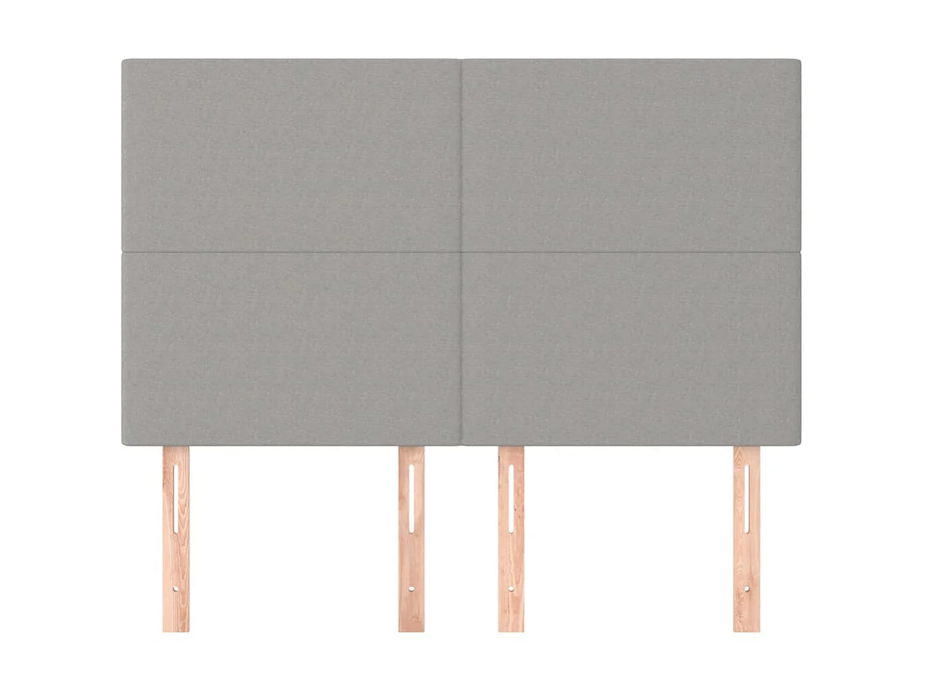 4 pcs Têtes de lit Gris clair 72x5x78/88 cm Tissu POI88649 BonneVie Meuble