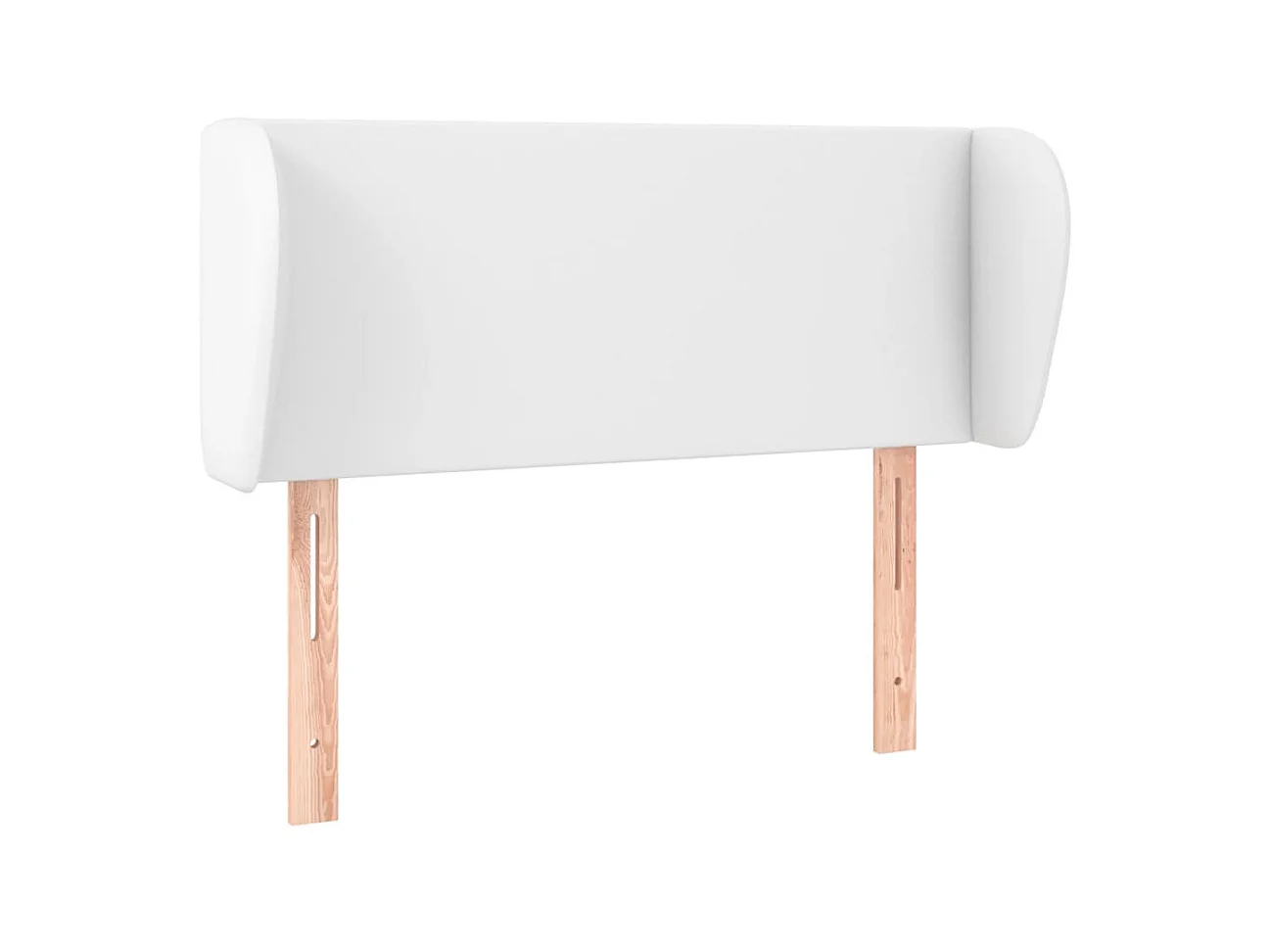 Tête de lit avec oreilles Blanc 103x23x78/88 cm Similicuir POI32086 BonneVie Meuble