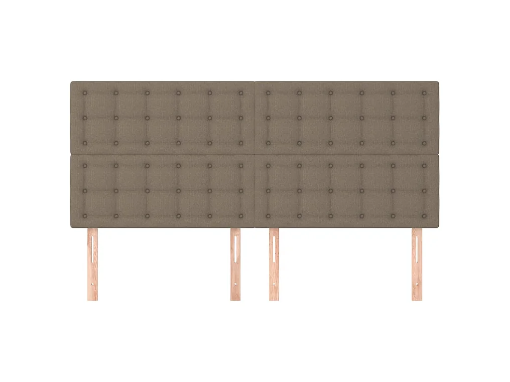 Kopfteil,Bettkopfteile 4 Stk. Taupe 100x5x78/88 cm Stoff -gkd896296