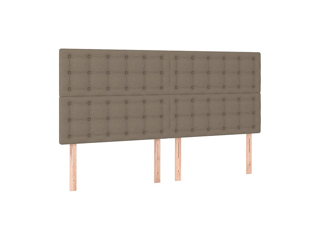 4 pcs Têtes de lit Taupe 100x5x78/88 cm Tissu PLO86430 BonneVie Meuble