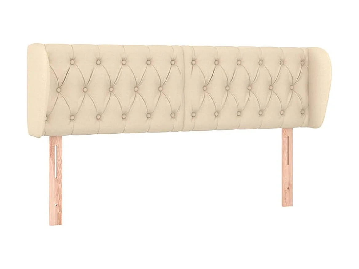 Cabecero de tela color crema 163x23x78/88 cm ES86086