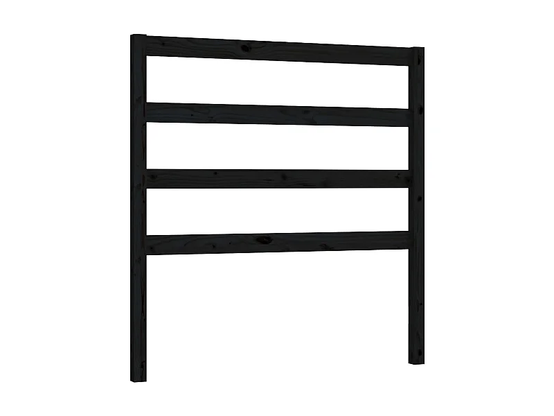 Testiera | Testata del letto per Letto Nera 96x4x100 cm in Legno Massello di Pino