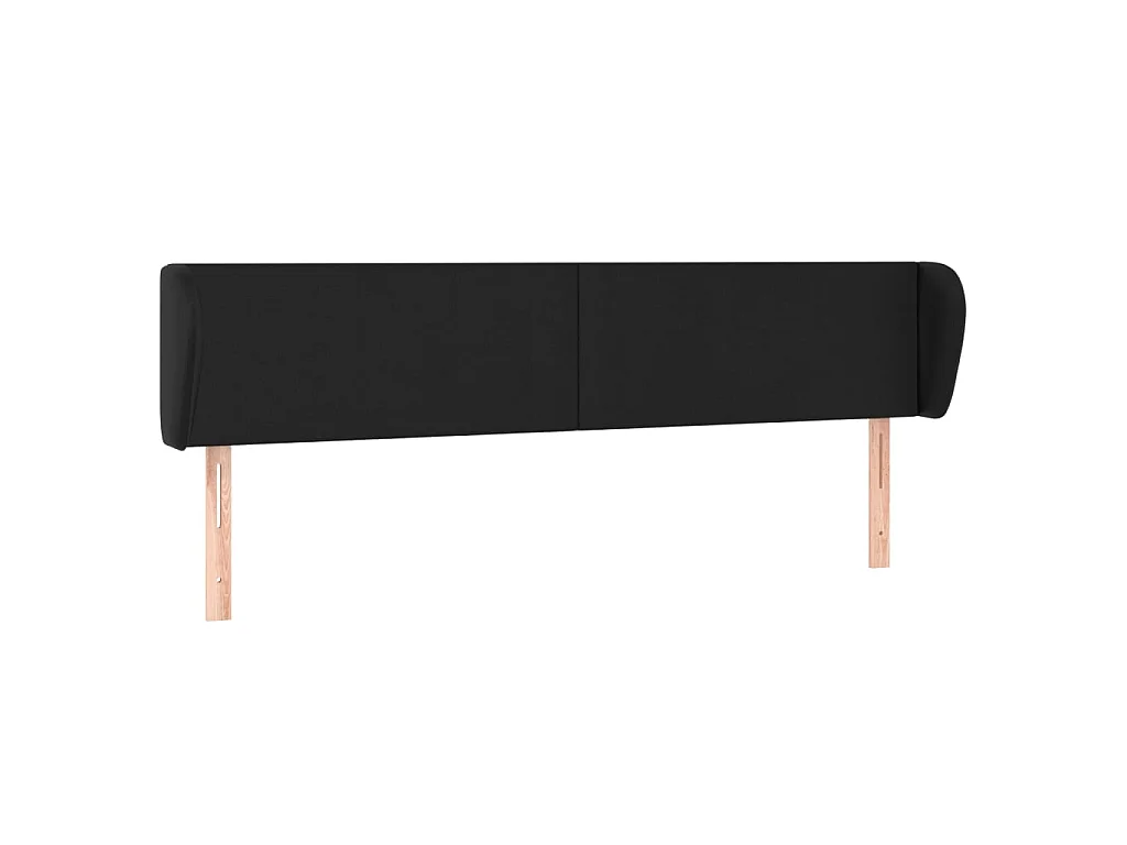 Tête de lit avec oreilles Noir 183x23x78/88 cm Similicuir POI51170 BonneVie Meuble