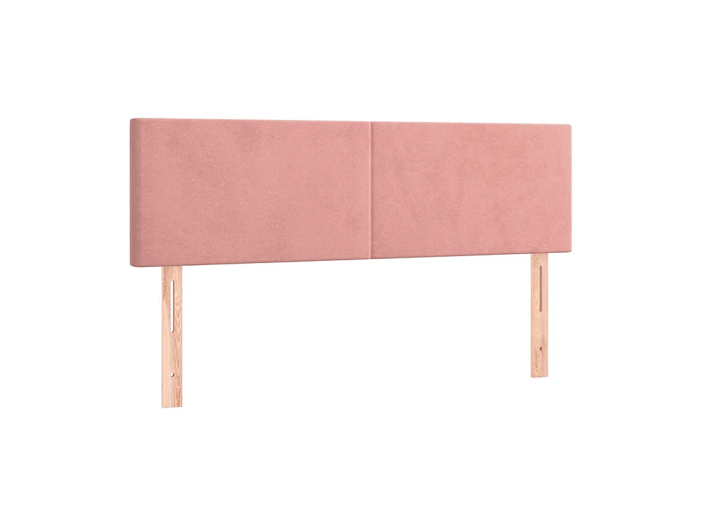 2 pcs Têtes de lit Rose 72x5x78/88 cm Velours POI15081 BonneVie Meuble